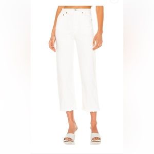 Levi Ribcage Denim Jeans in White Cloud Over Size 25 NWOT